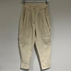 7115 By Szeki Signature Lantern Linen/Cotton Blend Pant Harem Genie Pants Sz XS